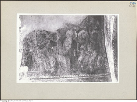 Vorderseite von Pace, Valentino [https://www.deutsche-digitale-bibliothek.de/content/lizenzen/rv-ez/] Szenen aus dem Buch Genesis und aus dem Leben von Christus (erste und zweite Schicht)Mittelschiff, Ostgewölbe: das Anastasis, das Pfingsten, die Geburt Christi und der Hinweis an die Hirten - Pfingsten (Nordseite, oben), bh239644_recto. Foto: Pace, Valentino.