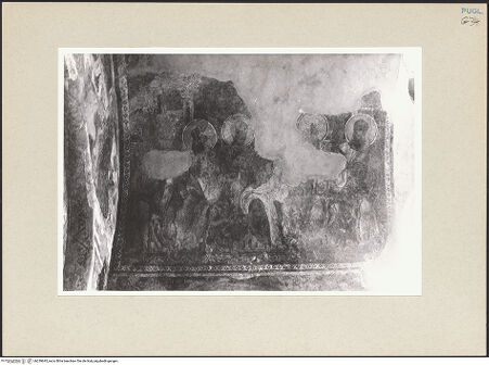 Vorderseite von Pace, Valentino [https://www.deutsche-digitale-bibliothek.de/content/lizenzen/rv-ez/] Szenen aus dem Buch Genesis und aus dem Leben von Christus (erste und zweite Schicht)Mittelschiff, Ostgewölbe: das Anastasis, das Pfingsten, die Geburt Christi und der Hinweis an die Hirten - Pfingsten (Südseite, oben), bh239645_recto. Foto: Pace, Valentino.