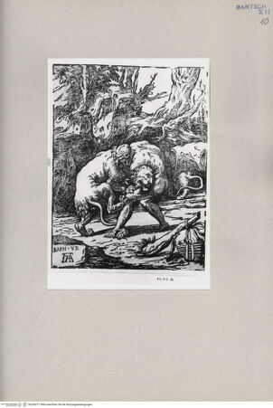 Vorderseite von Bibliotheca Hertziana [http://creativecommons.org/publicdomain/mark/1.0/] Herkules und der Löwe - , bh240077. Foto.