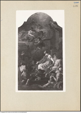 Vorderseite von Sopr. BAS NA [https://www.deutsche-digitale-bibliothek.de/content/lizenzen/rv-ez/] Heilige Lucia, kniend auf dem Grab der heiligen Agata - Gesamtansicht, bh240603_recto. Foto.