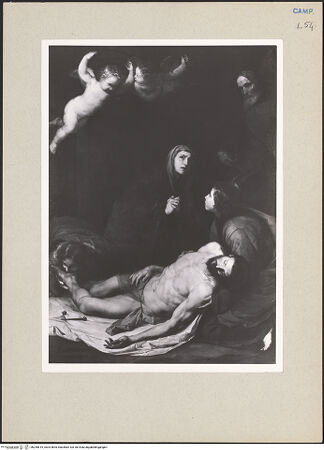 Vorderseite von Sopr. BAS NA [https://www.deutsche-digitale-bibliothek.de/content/lizenzen/rv-ez/] Die Trauer der Angehörigen und Freunde um Christus - Gesamtansicht, bh240619_recto. Foto.