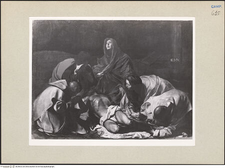 Vorderseite von Sopr. BAS NA [https://www.deutsche-digitale-bibliothek.de/content/lizenzen/rv-ez/] Die Trauer der Angehörigen und Freunde um Christus - Gesamtansicht, bh240620_recto. Foto.