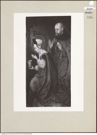 Vorderseite von Sopr. BAS NA [https://www.deutsche-digitale-bibliothek.de/content/lizenzen/rv-ez/] Triptychon mit der Grablegung Christi und Heiligen (Trauer um den toten Christus)Die heiligen Maria Magdalena und Joseph von Arimathea - Gesamtansicht, bh240642_recto. Foto.