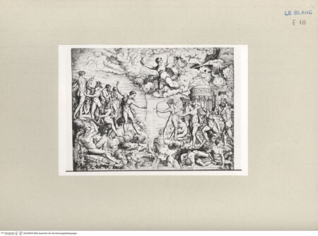 Vorderseite von  [http://creativecommons.org/publicdomain/mark/1.0/] Kampf der Vernunft mit der Liebe - , bh240903. Foto.