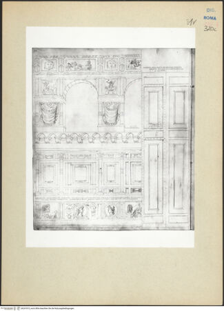 Vorderseite von unbekannt [http://creativecommons.org/publicdomain/mark/1.0/] Codex BarberiniMarmorinkrustation der Seitenfront der Basilica di Giunio Basso (San Andrea Catabarbara) - , bh241815_recto. Foto.