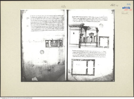Vorderseite von Kunsthistorisches Institut der Universität Wien [https://www.deutsche-digitale-bibliothek.de/content/lizenzen/rv-ez/] Ms. Canon. Ital. 138: Pirro Ligorio, Libri delle AntichitàGrabbauten am Vatikan und an der Via Labicana - 139 v & 140 r, bh242190_recto. Foto.