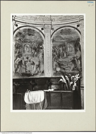 Vorderseite von Getty Research Institute [https://www.deutsche-digitale-bibliothek.de/content/lizenzen/rv-ez/] Santuario della Madonna di MongiovinoChor mit halbrunder Apsis - Südlicher Teil der Apsis, bh243086_recto. Foto: Hutzel, Max.