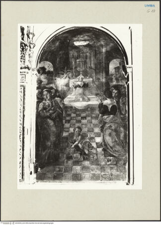 Vorderseite von Getty Research Institute [https://www.deutsche-digitale-bibliothek.de/content/lizenzen/rv-ez/] Szenen aus dem Leben Marias und ihrer AhnenDie Verkündigung der Geburt Marias an Anna - Gesamtansicht, bh243094_recto. Foto: Hutzel, Max.