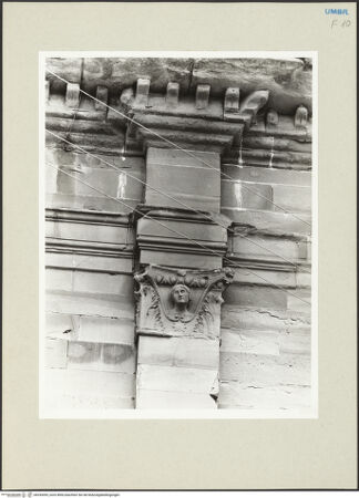 Vorderseite von Getty Research Institute [https://www.deutsche-digitale-bibliothek.de/content/lizenzen/rv-ez/] Kolossallisenenkapitell mit Frauenbildnis zwischen Eierstab und Akanthusmotiv - Frontale Gesamtansicht, bh243095_recto. Foto: Hutzel, Max.