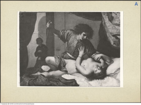 Vorderseite von Szépmüvészeti Múzeum [https://www.deutsche-digitale-bibliothek.de/content/lizenzen/rv-ez/] Tarquinius bedroht Lucretia mit einem Dolch - , bh243567_recto. Foto.