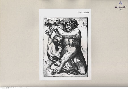 Vorderseite von  [http://creativecommons.org/publicdomain/mark/1.0/] Herkules im Kampf mit dem nemeischen Löwen - , bh244312. Foto.