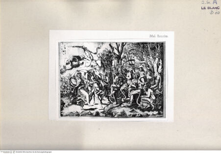 Vorderseite von  [http://creativecommons.org/publicdomain/mark/1.0/] Amor zielt mit einem Pfeil auf Apoll - , bh244362. Foto.