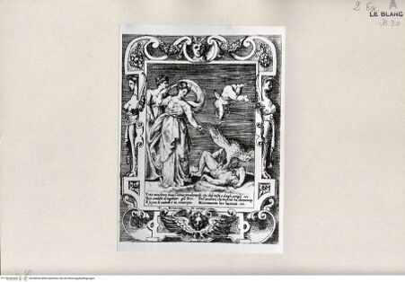 Vorderseite von Bibliotheca Hertziana [http://creativecommons.org/publicdomain/mark/1.0/] Amori sdegni et gielosie di GiunoneTitio minchion dove é la tua prudenza... (Blatt 13) - , bh246026. Foto.