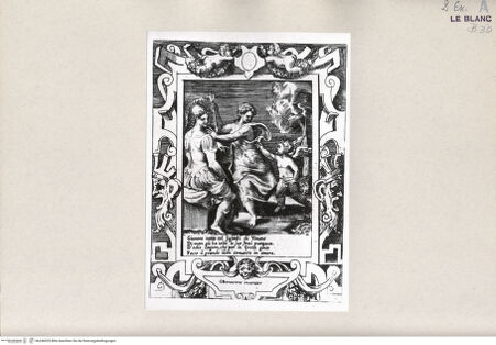 Vorderseite von Bibliotheca Hertziana [http://creativecommons.org/publicdomain/mark/1.0/] Amori sdegni et gielosie di GiunoneGiunone irata col figliuol di Venere... (Blatt 12) - , bh246029. Foto.