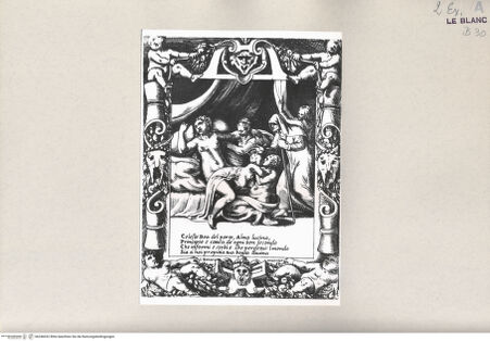 Vorderseite von Bibliotheca Hertziana [http://creativecommons.org/publicdomain/mark/1.0/] Amori sdegni et gielosie di GiunoneCeleste Dea del parto, Alma lucina... (Blatt 17) - , bh246032. Foto.