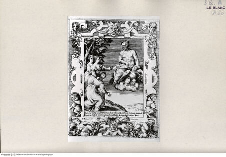 Vorderseite von Bibliotheca Hertziana [http://creativecommons.org/publicdomain/mark/1.0/] Amori sdegni et gielosie di GiunoneGiunone inanzi al sommo Giove... (Blatt 11) - , bh246038. Foto.
