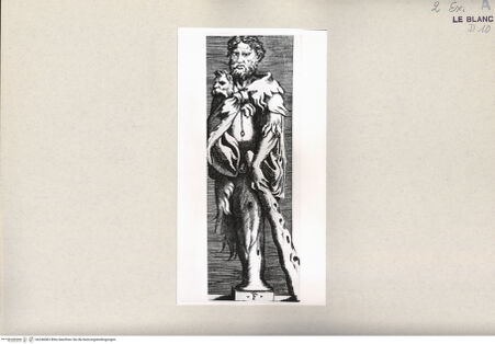 Vorderseite von Bibliotheca Hertziana [http://creativecommons.org/publicdomain/mark/1.0/] Herme des Herkules - , bh246083. Foto.