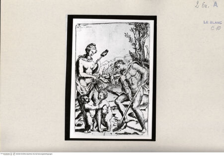 Vorderseite von Bibliotheca Hertziana [http://creativecommons.org/publicdomain/mark/1.0/] Adam und Eva arbeitend, mit Kain und Abel - , bh246104. Foto.