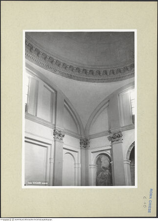 Vorderseite von Vasari [https://www.deutsche-digitale-bibliothek.de/content/lizenzen/rv-ez/] Sant'Andrea in Via Flaminia - Nördöstliche Ecke, bh246180_recto. Foto.