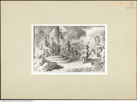 Vorderseite von unbekannt [https://www.deutsche-digitale-bibliothek.de/content/lizenzen/rv-fz/] Orpheus spielt vor Hades und Persephone um Eurydike - , bh246593_recto. Foto.