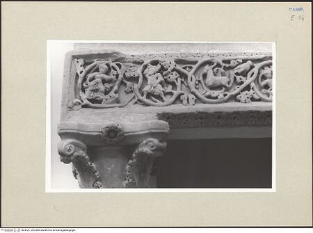 Vorderseite von Pace, Valentino [https://www.deutsche-digitale-bibliothek.de/content/lizenzen/rv-ez/] Architrav und Kapitelle - Detail links, bh247267_recto. Foto: Pace, Valentino.