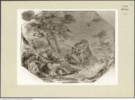 Vorderseite von Biblioteca Ambrosiana [https://www.deutsche-digitale-bibliothek.de/content/lizenzen/rv-ez/] Ruhe auf der Flucht nach Ägypten - , bh247541_recto. Foto.