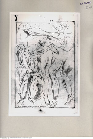 Vorderseite von Bibliotheca Hertziana [http://creativecommons.org/publicdomain/mark/1.0/] G.Franco(ed.), "De excellentia et nobilitate delineationis", Venezia 1611)Blatt 7: Beinstudien - , bh248246. Foto.