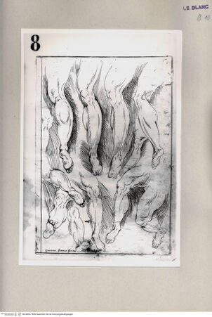 Vorderseite von Bibliotheca Hertziana [http://creativecommons.org/publicdomain/mark/1.0/] G.Franco(ed.), "De excellentia et nobilitate delineationis", Venezia 1611)Blatt 8: Beinstudien - , bh248247. Foto.