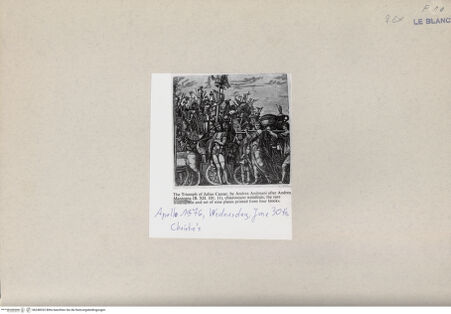 Vorderseite von  [http://creativecommons.org/publicdomain/mark/1.0/] Der Triumph des Julius Cäsar - , bh248332. Foto.