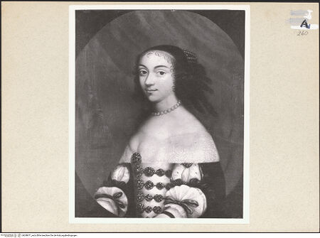 Vorderseite von Amministrazione Colonna [https://www.deutsche-digitale-bibliothek.de/content/lizenzen/rv-ez/] Bildnis der Maria Mancini - Gesamtansicht, bh248471_recto. Foto.