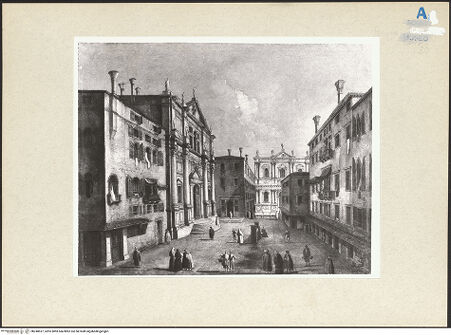 Vorderseite von Amministrazione Colonna [https://www.deutsche-digitale-bibliothek.de/content/lizenzen/rv-ez/] Vedute des Campo San Rocco - Gesamtansicht, bh248527_recto. Foto.