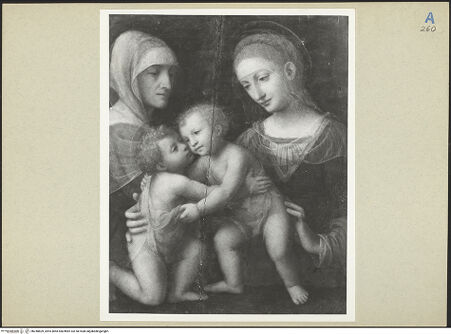 Vorderseite von Amministrazione Colonna [https://www.deutsche-digitale-bibliothek.de/content/lizenzen/rv-ez/] Madonna mit der heiligen Elizabeth und dem Johannesknaben - Gesamtansicht, bh248609_recto. Foto.