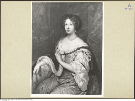 Vorderseite von Amministrazione Colonna [https://www.deutsche-digitale-bibliothek.de/content/lizenzen/rv-ez/] Bildnis der Maria Mancini Colonna - Gesamtansicht, bh248620_recto. Foto.