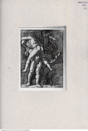 Vorderseite von  [http://creativecommons.org/publicdomain/mark/1.0/] Herkules und Anthäus - , bh249347. Foto.