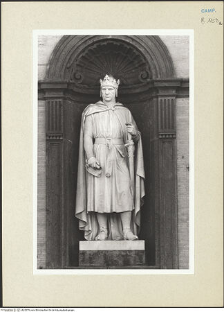 Vorderseite von Courtauld Institute of Art [https://www.deutsche-digitale-bibliothek.de/content/lizenzen/rv-ez/] König Karl I Anjou - Gesamtansicht, bh252576_recto. Foto.