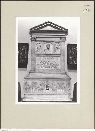 Vorderseite von Courtauld Institute of Art [https://www.deutsche-digitale-bibliothek.de/content/lizenzen/rv-ez/] Grabmal des Nicola di Sangro (gest. 1853) - Gesamtansicht, bh252636_recto. Foto.