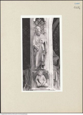 Vorderseite von Courtauld Institute of Art [https://www.deutsche-digitale-bibliothek.de/content/lizenzen/rv-ez/] Grabmal des Königs Ladislaus (gest. 1414)Petrus, Paulus, Apostel und allegorischen Figuren - Paulus, bh252643_recto. Foto.