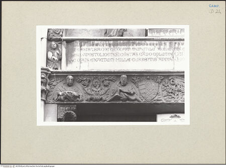 Vorderseite von Courtauld Institute of Art [https://www.deutsche-digitale-bibliothek.de/content/lizenzen/rv-ez/] HauptportalDie vier Evangelisten - Markus, Johannes und Pelikan, bh252660_recto. Foto.