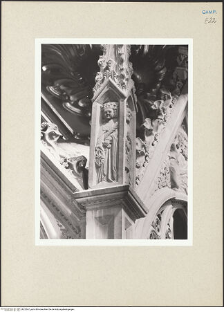 Vorderseite von Courtauld Institute of Art [https://www.deutsche-digitale-bibliothek.de/content/lizenzen/rv-ez/] KathedraLinker Tabernakel: Heilige Katharina und Heiliger Jakobus der Ältere - Detail: Katharina, bh252667_recto. Foto.