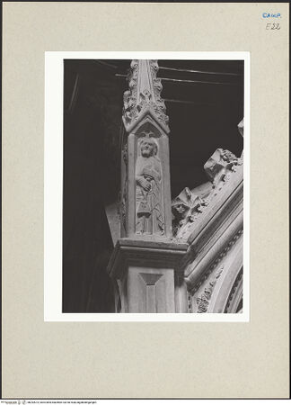 Vorderseite von Courtauld Institute of Art [https://www.deutsche-digitale-bibliothek.de/content/lizenzen/rv-ez/] KathedraLinker Tabernakel: Heilige Katharina und Heiliger Jakobus der Ältere - Detail: Jakobus, bh252673_recto. Foto.