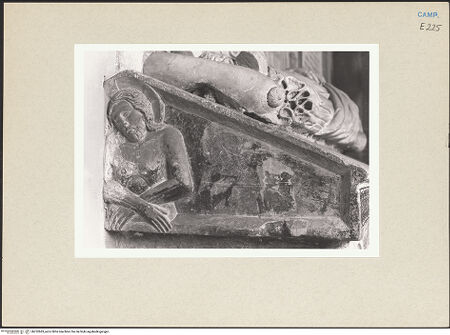 Vorderseite von Courtauld Institute of Art [https://www.deutsche-digitale-bibliothek.de/content/lizenzen/rv-ez/] Grabmal Papst Innozenz' IV. (gest. 1254) - Detail, Deckel: Schmerzensmann, bh252683_recto. Foto.