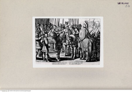 Vorderseite von  [http://creativecommons.org/publicdomain/mark/1.0/] Die Taten Kaiser Karls V. (Blatt 5 aus der Serie von 8 Blatt; gestochen mit C. Boel) - , bh253672. Foto.