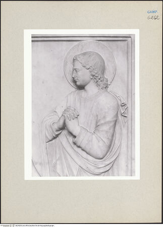 Vorderseite von Courtauld Institute of Art [https://www.deutsche-digitale-bibliothek.de/content/lizenzen/rv-ez/] Der Schmerzensmann zwischen Maria und Johannes dem Evangelisten - Christus, Kopf, bh254206_recto. Foto.