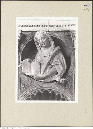 Vorderseite von Courtauld Institute of Art [https://www.deutsche-digitale-bibliothek.de/content/lizenzen/rv-ez/] Altar der VerkündigungHeilige Martyrerin - Gesamtansicht, bh254224_recto. Foto.