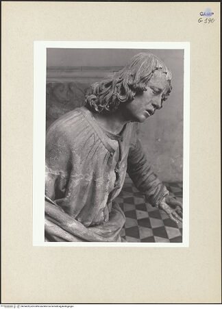 Vorderseite von Courtauld Institute of Art [https://www.deutsche-digitale-bibliothek.de/content/lizenzen/rv-ez/] Beweinung ChristiJohannes der Evangelist - Detail: Büste von links, bh254239_recto. Foto.