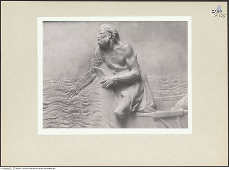 Vorderseite von Courtauld Institute of Art [https://www.deutsche-digitale-bibliothek.de/content/lizenzen/rv-ez/] Der Altar von Monteoliveto (Altare del Pezzo)Die Berufung des Petrus und des Andreas - Detail: Petrus, bh254261_recto. Foto.