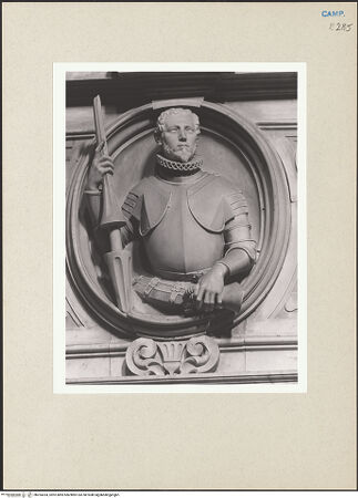 Vorderseite von Courtauld Institute of Art [https://www.deutsche-digitale-bibliothek.de/content/lizenzen/rv-ez/] Denkmal des Giovan Battista Filomarino (gest. 1647) - Detail: Büste, bh254334_recto. Foto.