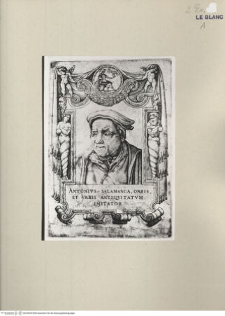 Vorderseite von Bibliotheca Hertziana [http://creativecommons.org/publicdomain/mark/1.0/] Bildnis Antonio Salamancas - , bh254634. Foto.