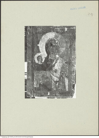 Vorderseite von ICCD [https://www.deutsche-digitale-bibliothek.de/content/lizenzen/rv-ez/] Madonna mit Kind - Gesamtaufnahme, während der Restaurierung, bh254656_recto. Foto.