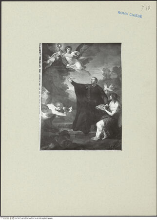 Vorderseite von ICCD [https://www.deutsche-digitale-bibliothek.de/content/lizenzen/rv-ez/] Der heilige Francesco Caracciolo verfasst die Ordensregel - Gesamtaufnahme, bh254657_recto. Foto.